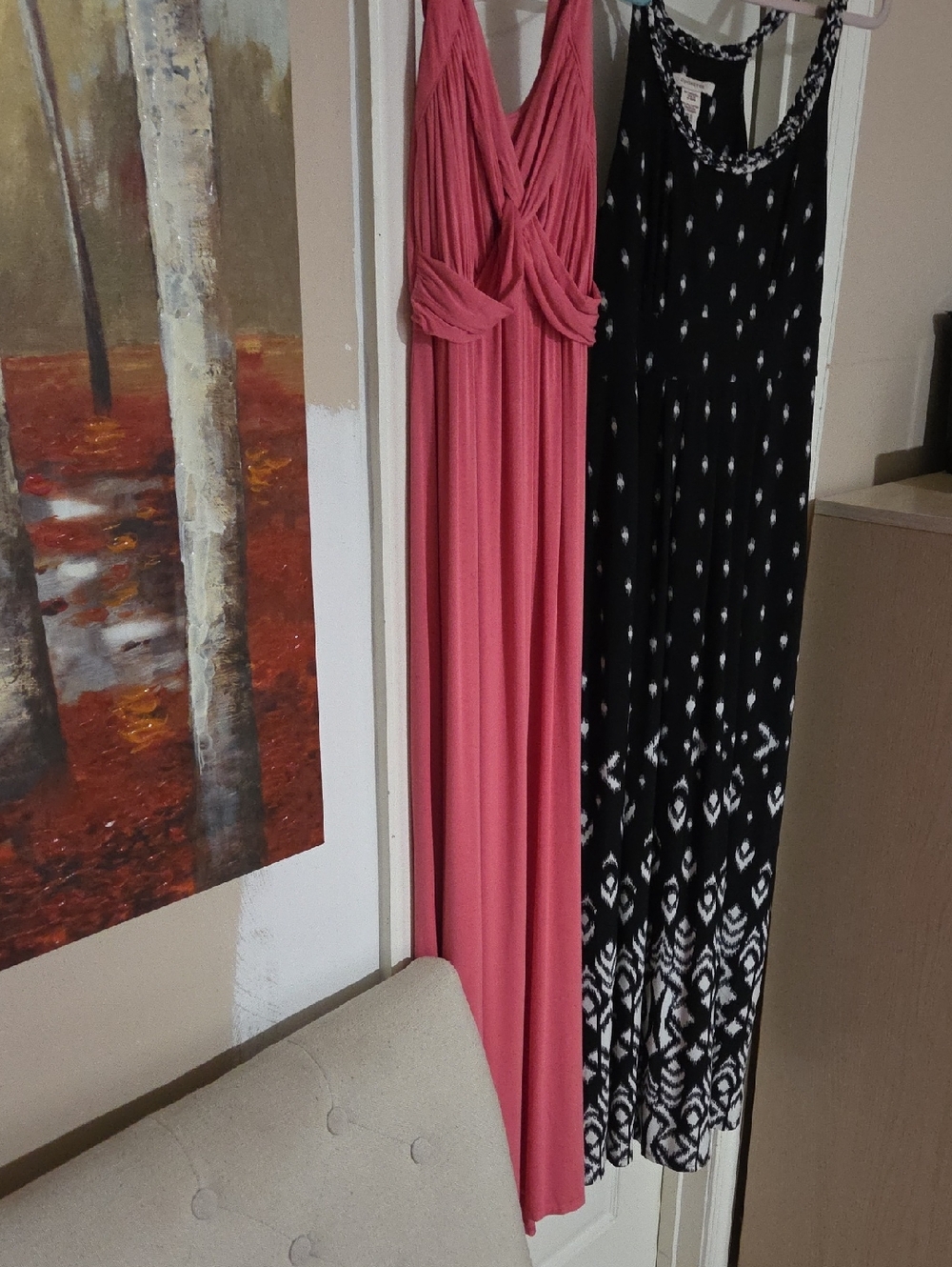 Covington Coral Twist-Front Maxi Dress